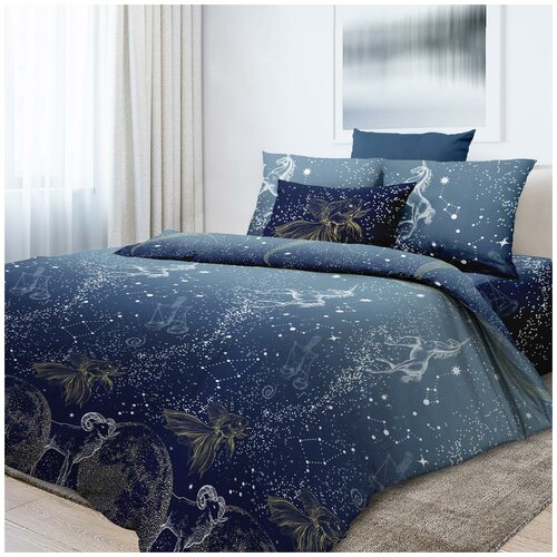 Комплект постельного белья, Млечный путь, 2х-спальный, перкаль, наволочка 70х70-2шт