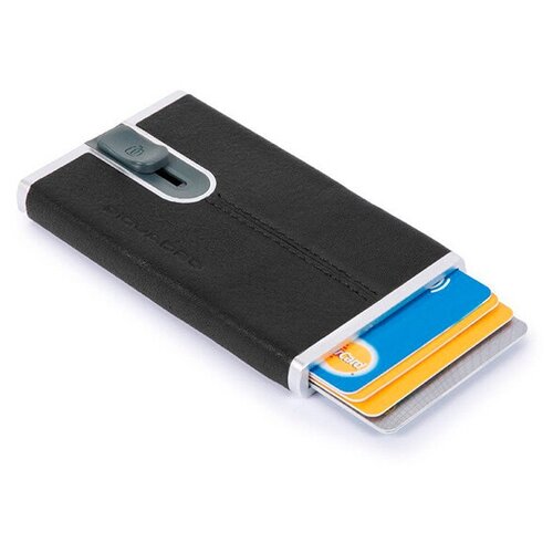 фото Чехол для кредитных карт piquadro black square pp4825b3r/n черный натур.кожа