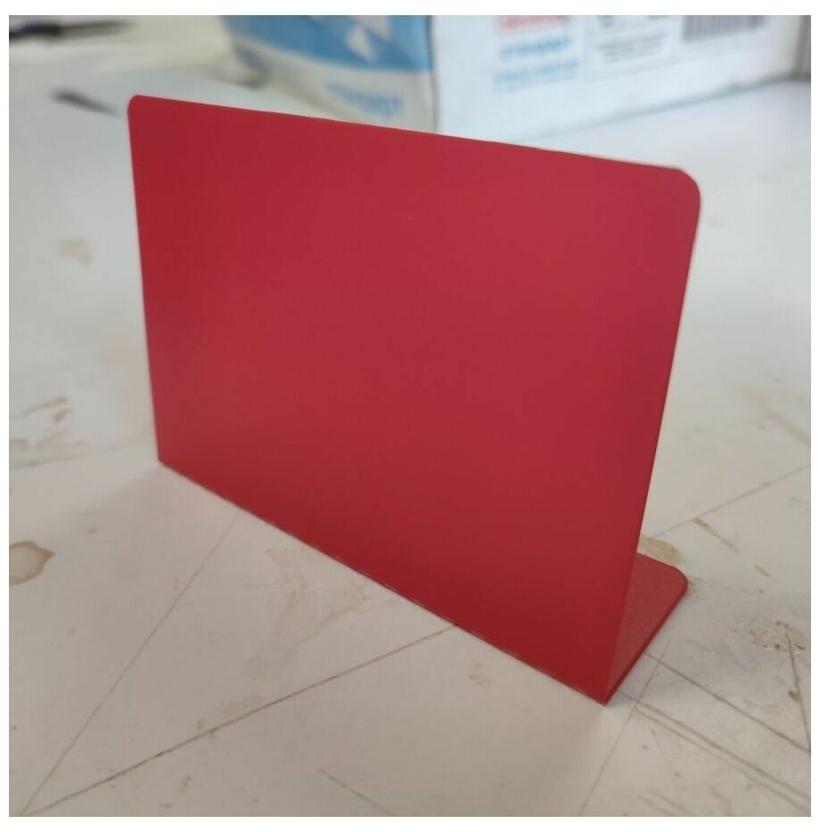 Ценник маркерный, меловой, L-образный, двухсторонний, А7 (105х74 мм), красный, 10 штук