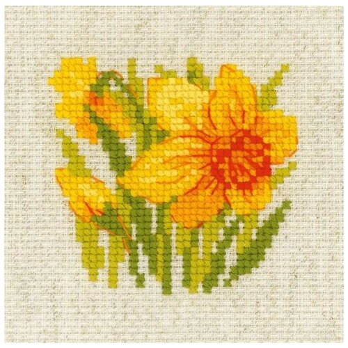 фото Набор для вышивания риолис "нарцисс", 13x13см