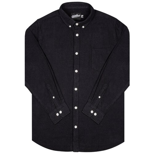 Рубашка Street Soul, повседневный стиль, прямой силуэт, длинный рукав, манжеты, размер 48 (L), черный