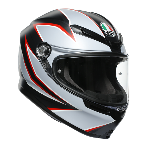 фото Шлем agv k-6 multi flash matt black/grey/red s