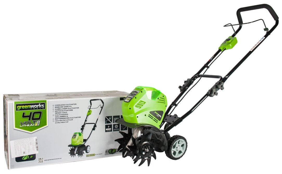 Культиватор электрический Greenworks G-Max 40V G40TL (27087)