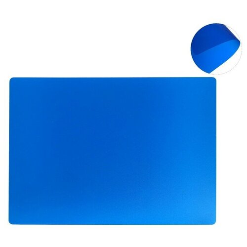Calligrata Накладка на стол пластиковая А4, 339 х 244 мм, 500 мкм, прозрачная, тёмно-синяя (подходит для офиса)