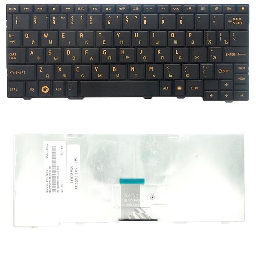 Клавиатура для ноутбука Toshiba Mini AC100 Series Плоский Enter Черная без рамки PN NSK-TK30R 938₽