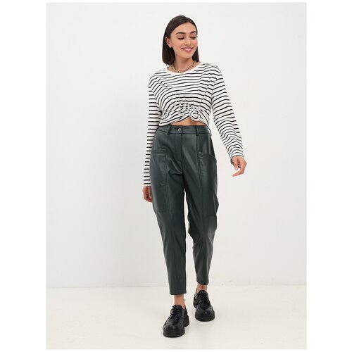 фото Брюки бананы ленара, размер 56, хаки