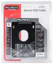 Оптибей PALMEXX Optibay Second HDD Caddy, толщина: 12.7mm, интерфейс HDD: SATA, интерфейс CD привода: mSATA