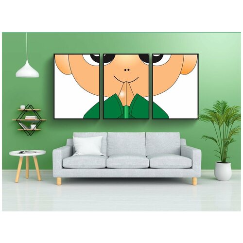 фото Набор модулных постеров для интерьера "ребенок, мусульманская, мальчик" 60x90 см. в тубусе, без рамки lotsprints