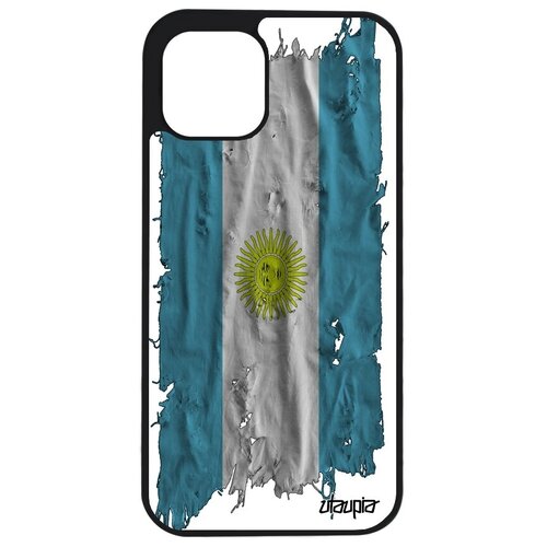 фото Защитный чехол для телефона // apple iphone 12 pro // "флаг аргентины на ткани" стиль патриот, utaupia, белый