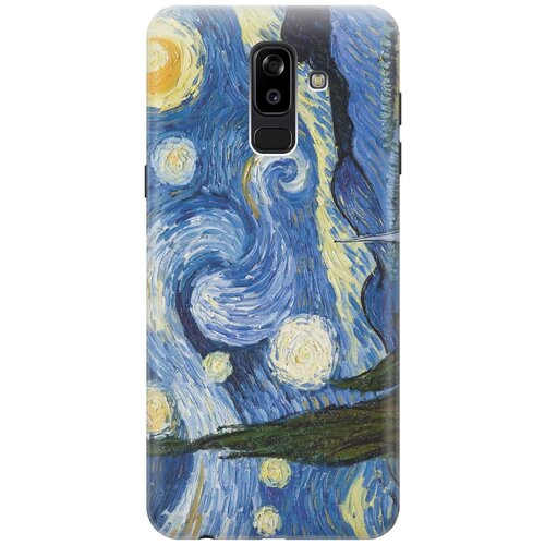 фото Gosso ультратонкий силиконовый чехол-накладка для samsung galaxy j8 (2018) с принтом "звездная ночь"