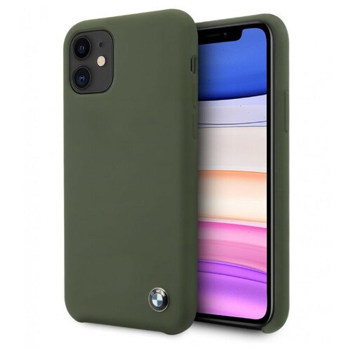 фото Чехол cg mobile bmw signature liquid silicone hard tpu для iphone 11, цвет "полночный зеленый" (bmhcn61silmg)