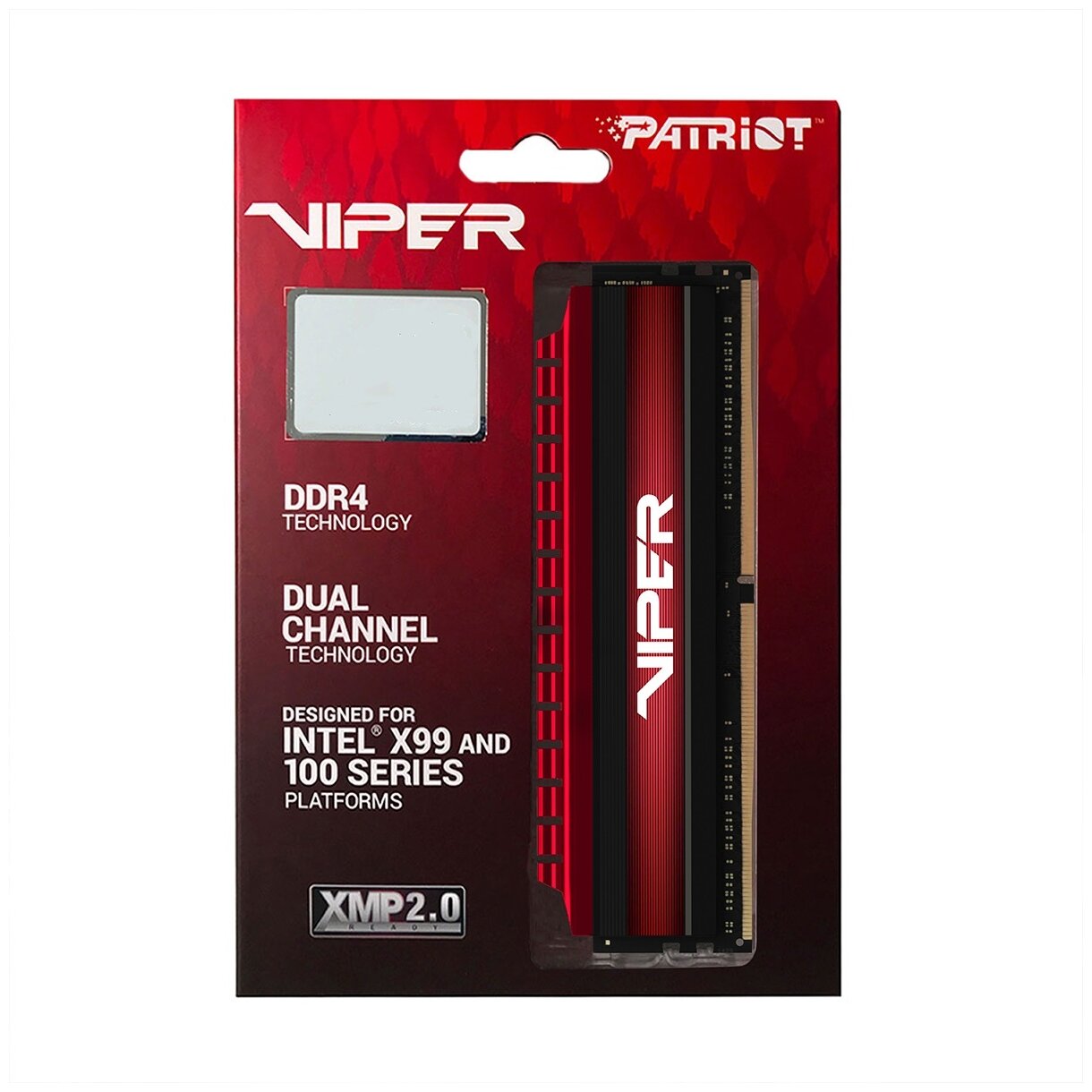 Модуль памяти DDR4 16GB (2*8GB) Patriot Memory PV416G320C6K Viper 4 PC4-25600 3200MHz CL16 1.35V Радиатор RTL