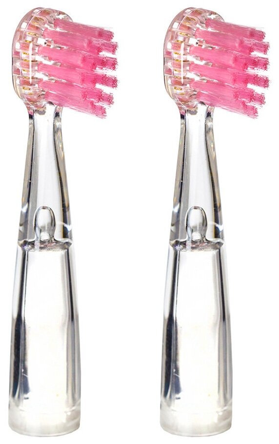 Сменные насадки для детской электрической зубной щетки Revyline RL 025, розовые, 2 шт - фотография № 3