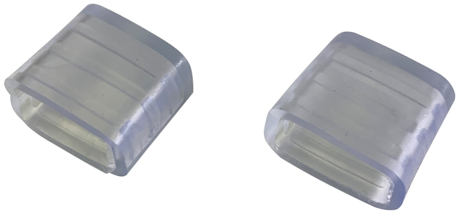 Пластиковые заглушки для светодиодного неона мини / размеры 8.5x16.5 мм / комплект - 2 шт.