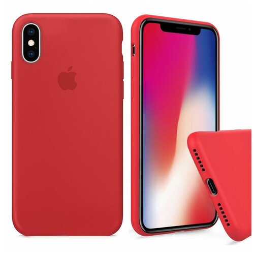 фото Etna-store.ru/силиконовая накладка «full soft touch» для apple iphone xs max (ярко-красный)