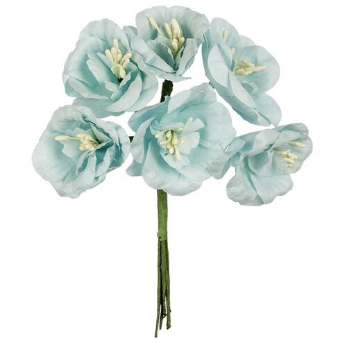Декоративные цветы Mr.Painter 6*6 шт, Лазурная гладь (светло-голубой) (PFE-18)