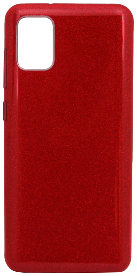 Силиконовый чехол с блестками для Samsung Galaxy A41 Красный