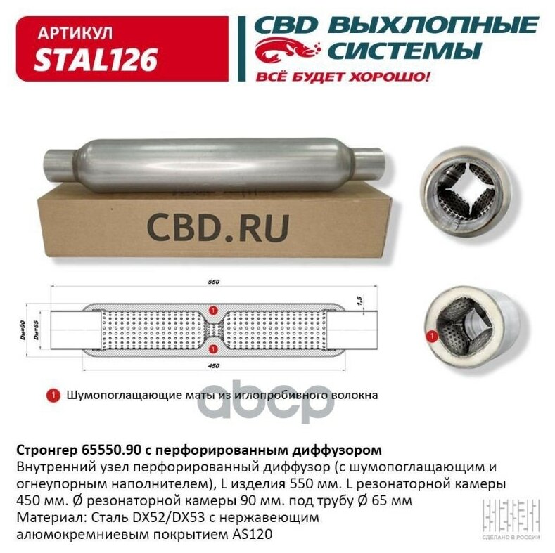 CBD STAL126 Стронгер 65550.90 с перфорированным диффузором. CBD. STAL126