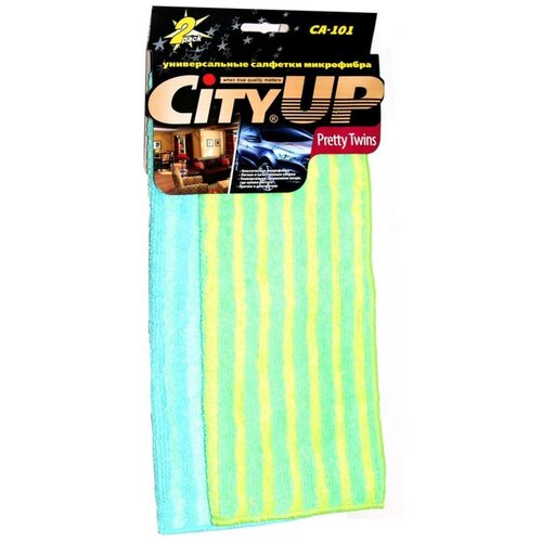 Салфетки из микрофибры "City Up" СА-101, 35х40 см (2 шт.) /120