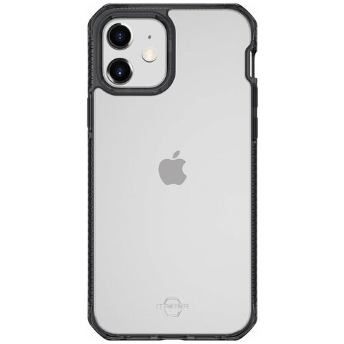 фото Чехол-накладка itskins hybrid clear для apple iphone 12 mini (5.4") чёрный/прозрачный