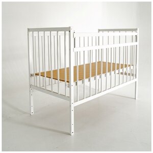 Кроватка детская для новорожденных Промтекс Мини ПЛК, цвет белый