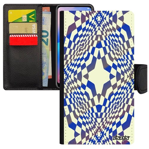 фото Защитный чехол-книжка на телефон // apple iphone xr // "иллюзия звезда" геометрический ромб, utaupia, голубой