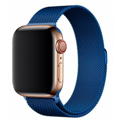 Ремешок для часов Apple Watch series 1-6, SE 42-44mm и series 7 45mm / Ремешок миланская петля Эпл Вотч серии 1-7, Эпл Вотч СЕ 42-45мм (Синий)