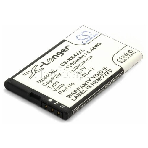 аккумулятор для телефона nokia bl 4j 1200mah Аккумулятор CameronSino CS-NK4JXL для телефона Nokia 5228, C6-00, Lumia 620 (BL-4J) 1200mah