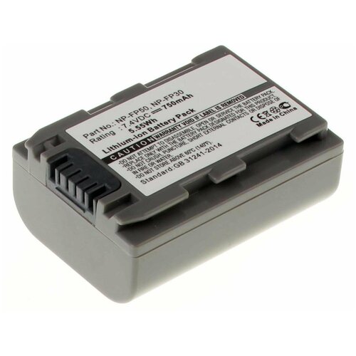 Аккумулятор iBatt iB-B1-F280 750mAh для Sony NP-FP50, NP-FP30, NP-FP60, NP-FP90, NP-FP71, NP-FP91, NP-FP70, аккумуляторная батарея для фотоаппарата sony np bd1 np fd1