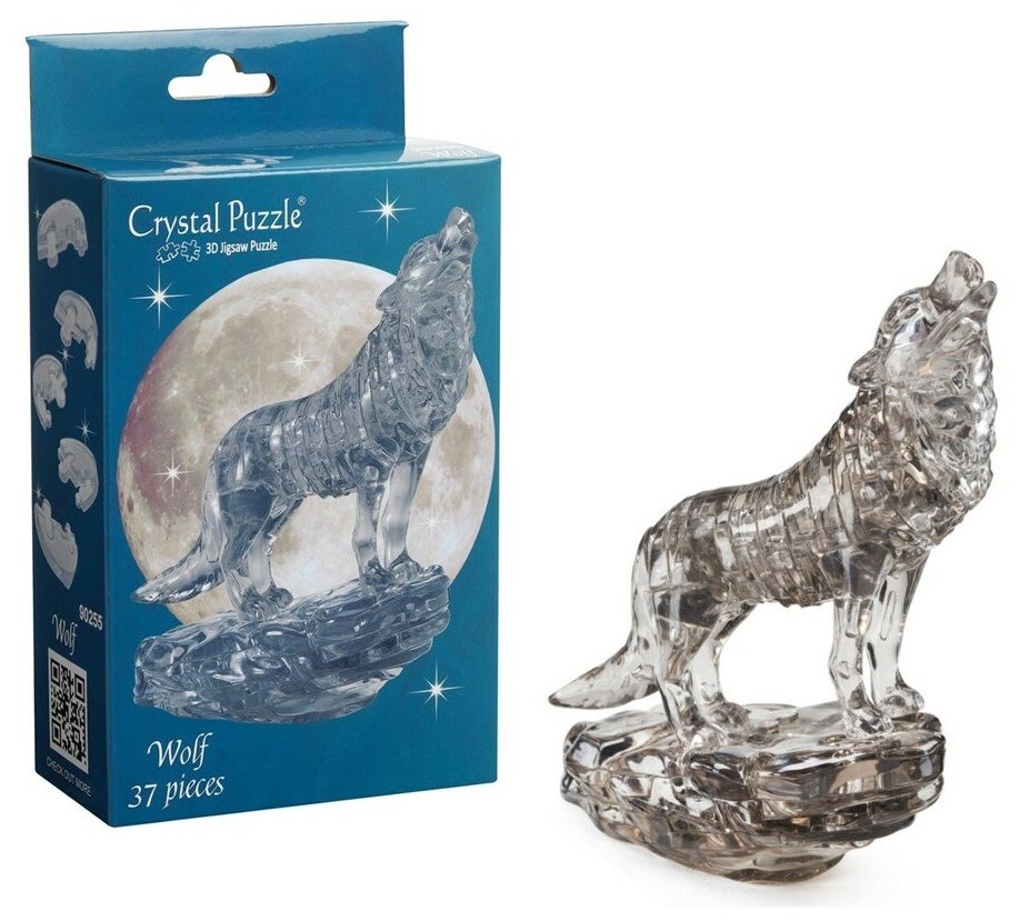 Головоломка 3D Crystal Puzzle Черный волк цвет: черный - фото №9