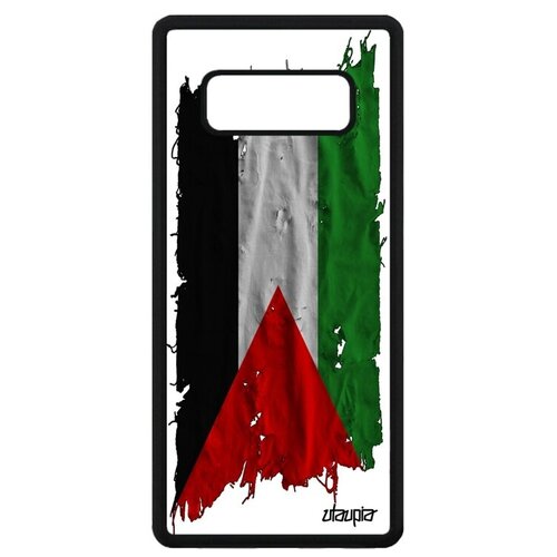 фото Защитный чехол на телефон // galaxy note 8 // "флаг палестины на ткани" патриот государственный, utaupia, белый