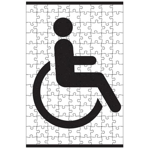 фото Магнитный пазл 27x18см."инвалидное кресло, обездвижен, отключен" на холодильник lotsprints