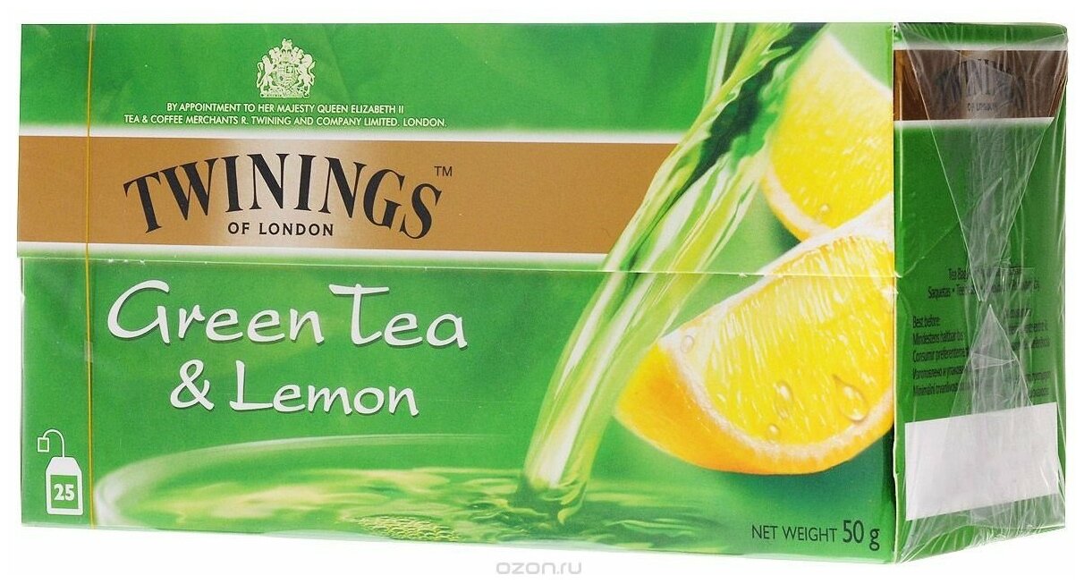 Twinings Green Tea Lemon 2г x 25 пак чай зеленый с лимоном (173159) - фотография № 10