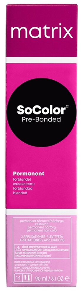 Перманентный краситель MATRIX SoColor Pre-Bonded коллекция ярких насыщенных оттенков, 90 мл 4AA Шатен глубокий пепельный - 4.11 - фотография № 11