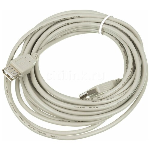 Кабель-удлинитель Behpex (43865) USB A(m)-USB A(f) 5м кабель usb2 0 usb a m usb b m 5м серый