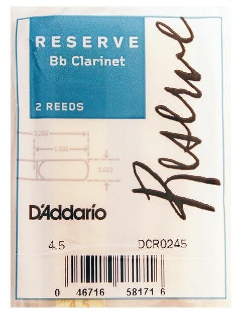 Трости для кларнета Bb DAddario Woodwinds Rico DCR0245
