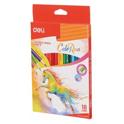 Deli Карандаши цветные ColoRun 18 цветов (EC00310), 18 шт.