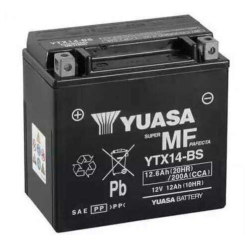 фото Аккумуляторная батарея yuasa ytx14bs gs yuasa