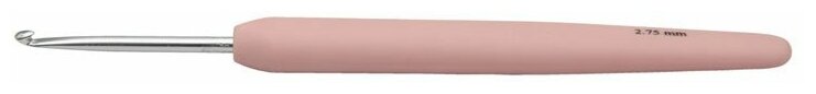 30904 Knit Pro Крючок для вязания с эргономичной ручкой Waves 2,75мм, алюминий, серебристый/ирис