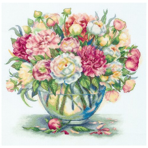 фото Набор для вышивания panna ц-7063 роскошные пионы