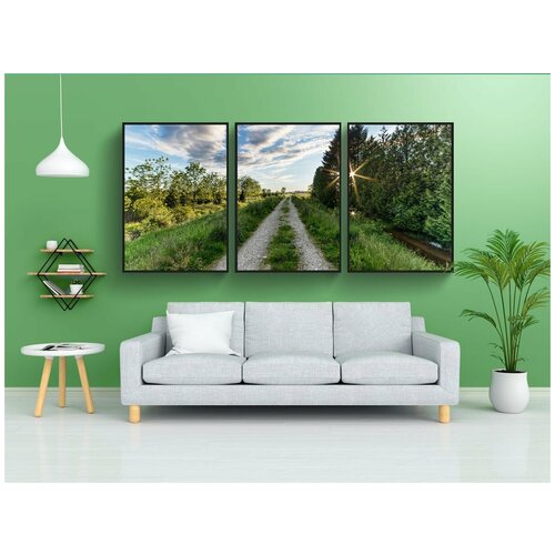 фото Набор модулных постеров для интерьера "британская колумбия, канада, трава" 60x90 см. в тубусе, без рамки lotsprints