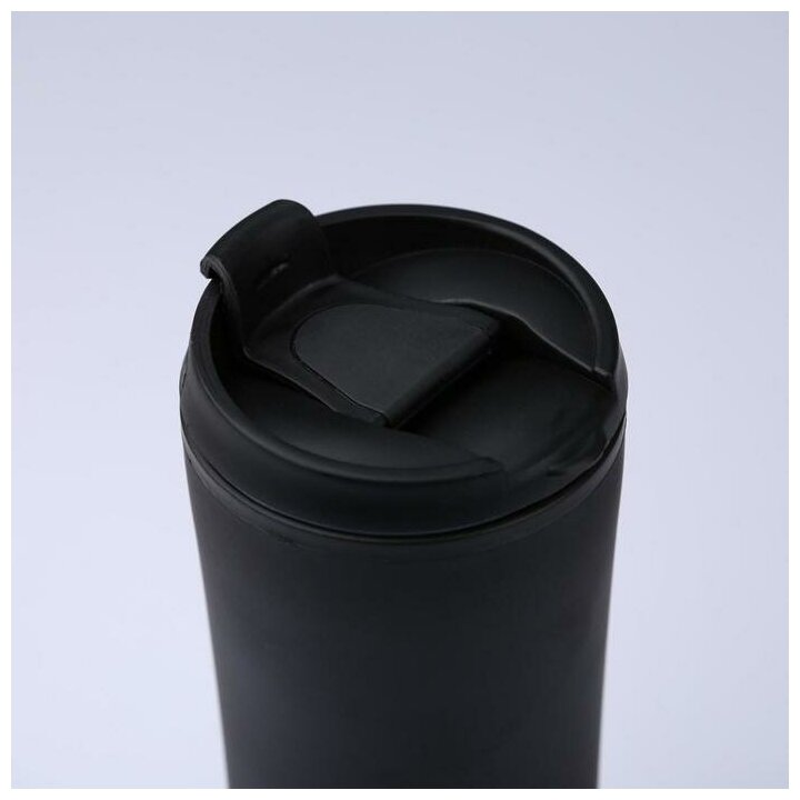 Термокружка для кофе, чая, напитков TAKE IT EASY "Элли", термостакан, цвет черный, сохраняет тепло 2 ч, объем 450 мл, размер 19х8 см - фотография № 3