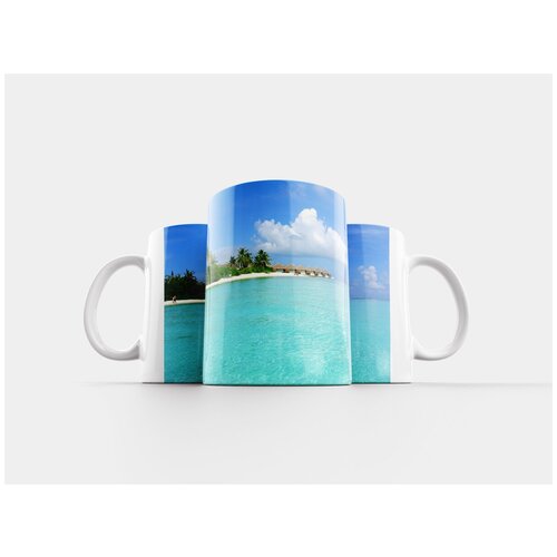 фото Кружка "мальдивы, кокосовое дерево, море" 320 мл lotsprints