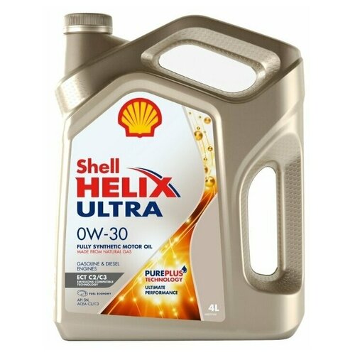 фото Синтетическое моторное масло shell helix ultra ect c2/c3 0w-30, 4 л