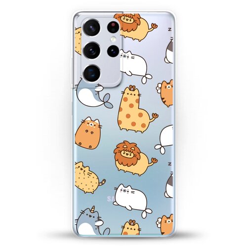 фото Силиконовый чехол котики на samsung galaxy s21 ultra andy & paul