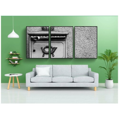 фото Набор модулных постеров для интерьера "почтовый ящик, старый, почтовое отделение" 60x90 см. в тубусе, без рамки lotsprints