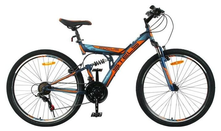 фото Велосипед 26" Stels Focus V, V030, цвет темно-синий/оранжевый, размер рамы 18"