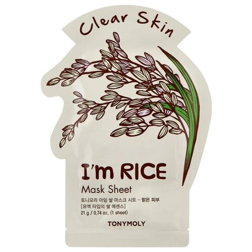 Маска для лица Tony Moly I'm Rice с экстрактом риса, 21 мл