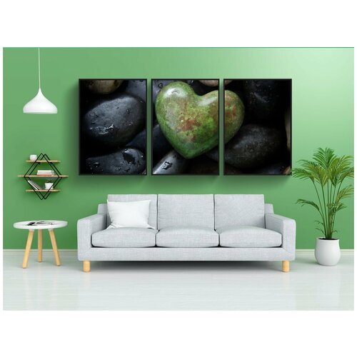 фото Набор модулных постеров для интерьера "камни, яркий, темный" 60x90 см. в тубусе, без рамки lotsprints