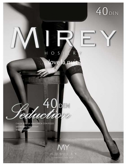 Чулки  Mirey Seduction, 40 den, размер 1-2, бежевый